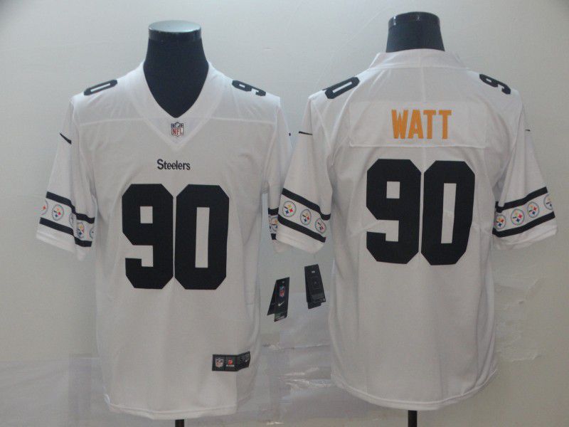 Men Pittsburgh Steelers 90 Watt White Nike Vapor Untouchable Limited Player NFL Jerseys